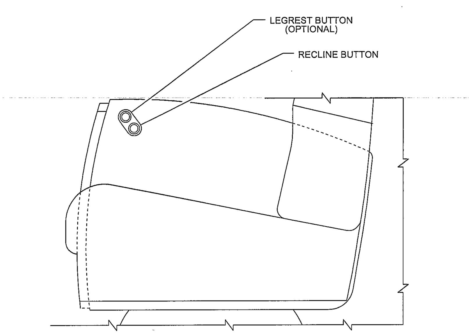 Typical Recline Button